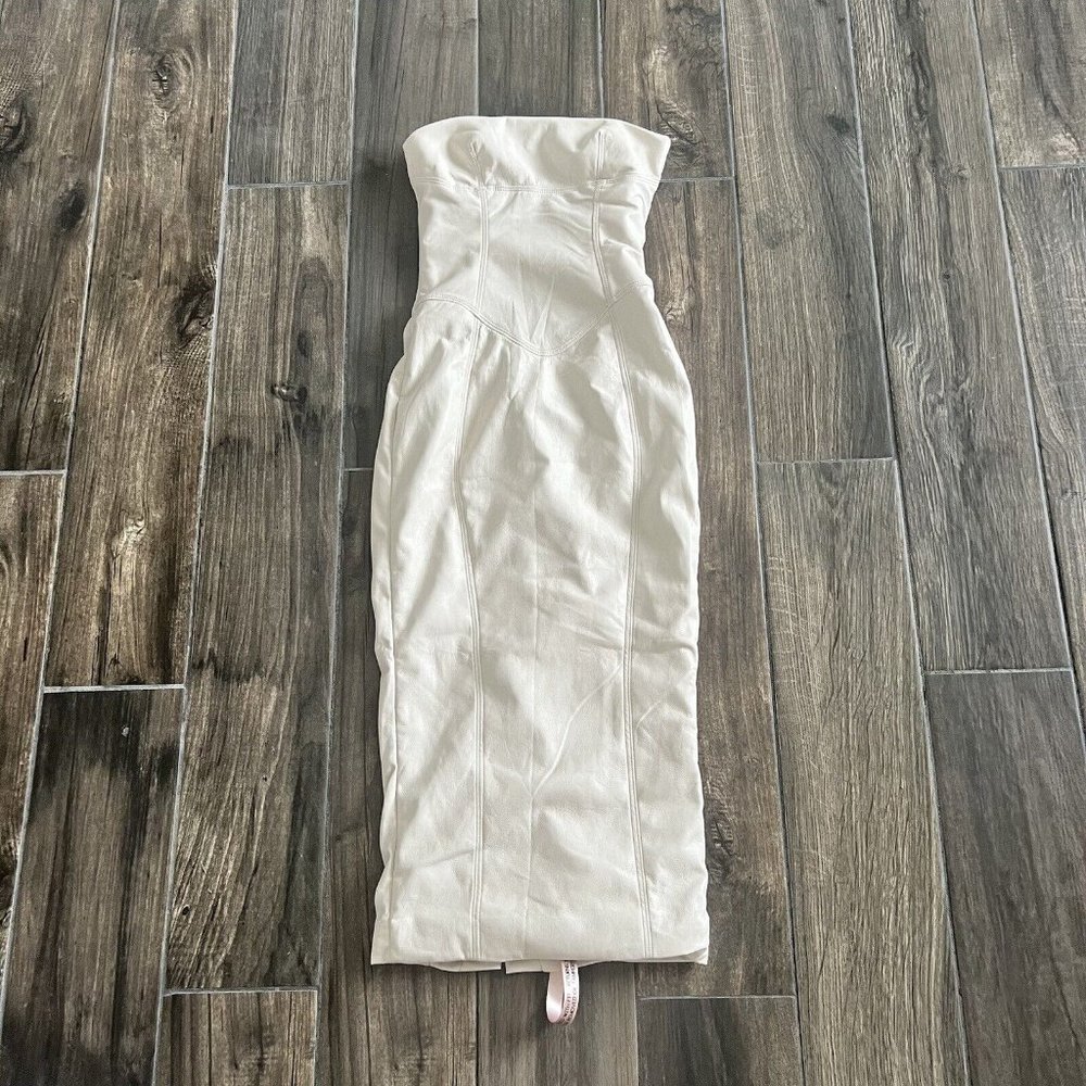 House Of CB Camilla Strapless Faux Leather Dress Size XS